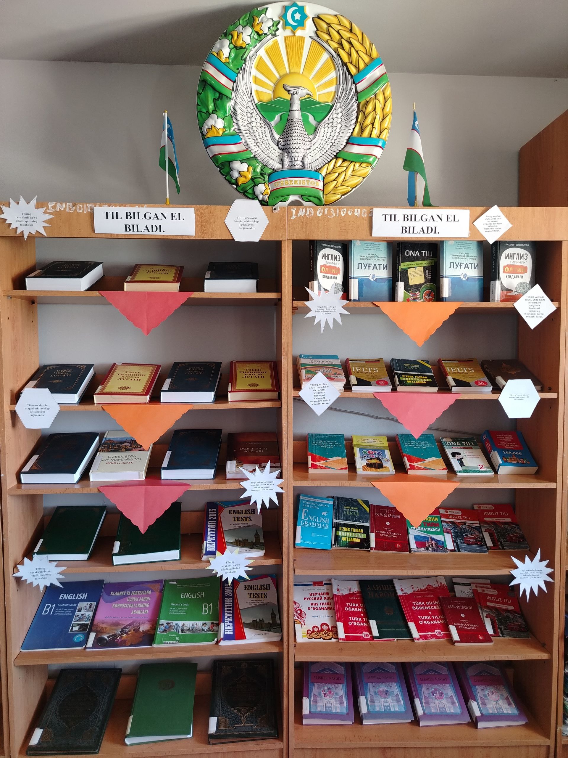 "Til bilgan el biladi" nomli kitoblar ko'rgazmasi tashkil etildi.